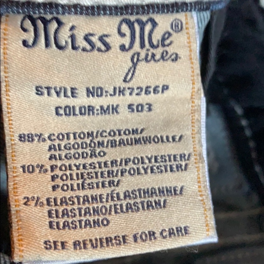 🔥 Miss me denim CAPRIS bling teens girls 8 NWT - Picture 7 of 8